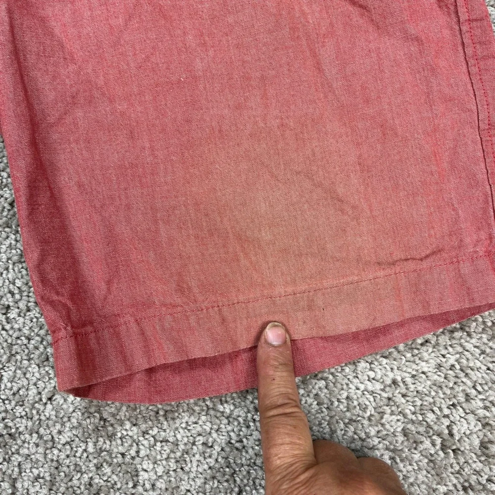 Banana Republic‎ Shorts Mens 31 Salmon Red Chino Flat Front Classic Fit Faded
